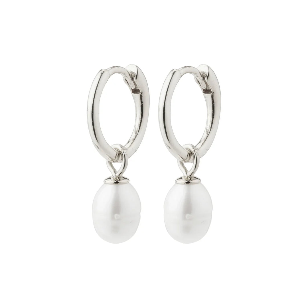 Berthe Recycled Pearl hoop Earrings