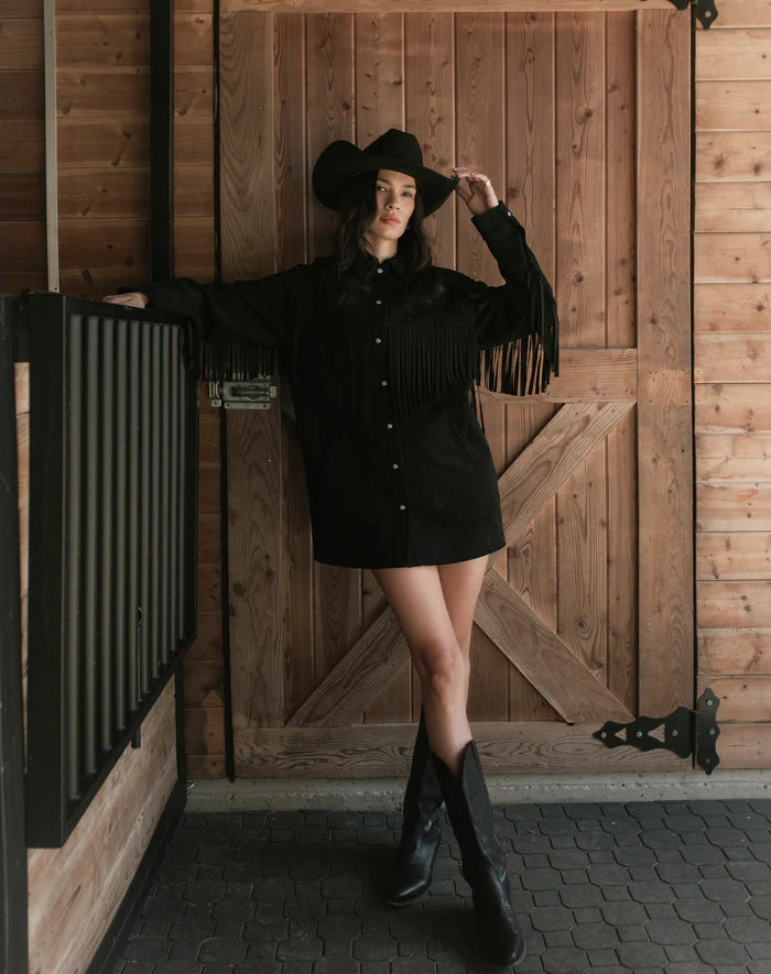 Suede Fringe Jacket