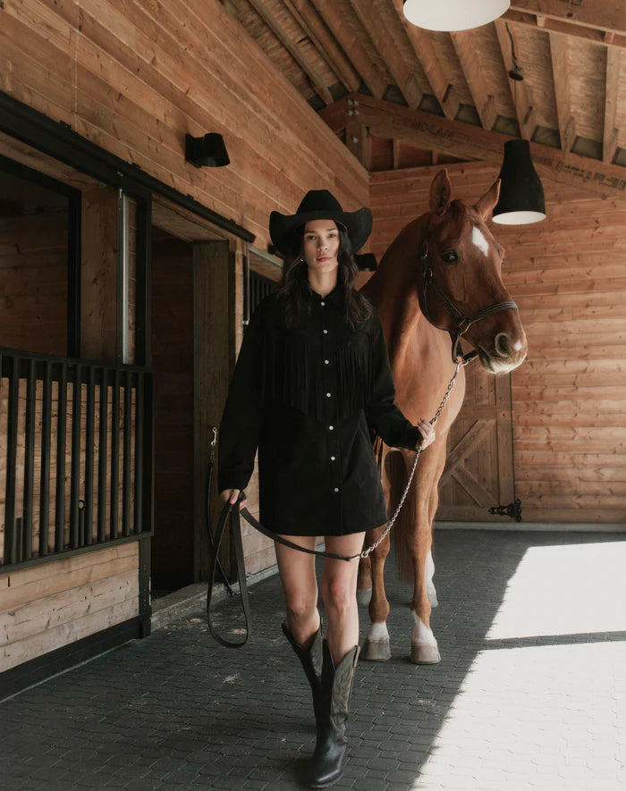 Suede Fringe Jacket