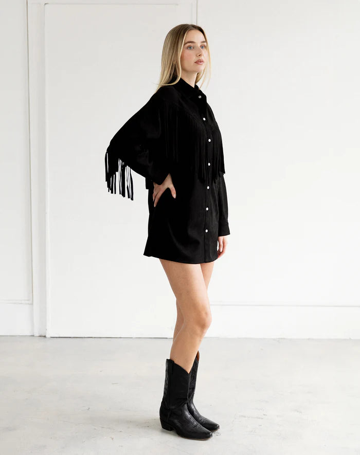 Suede Fringe Jacket