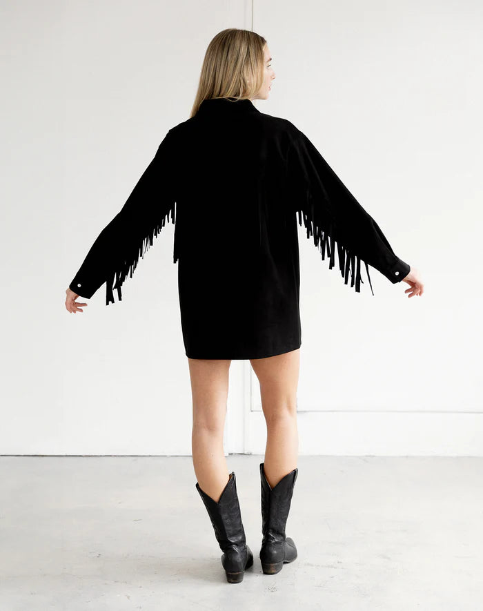 Suede Fringe Jacket