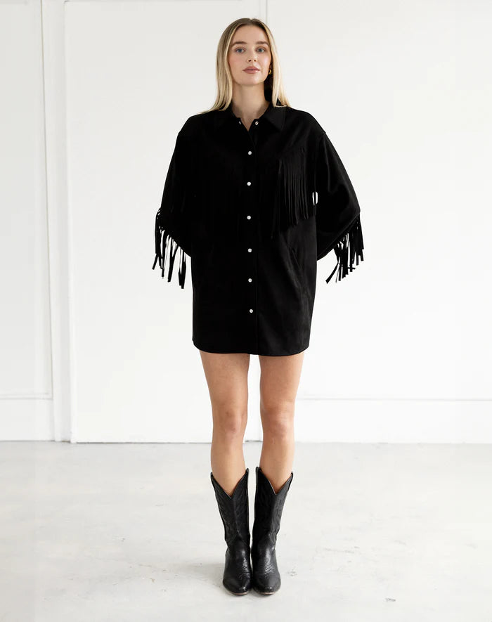 Suede Fringe Jacket