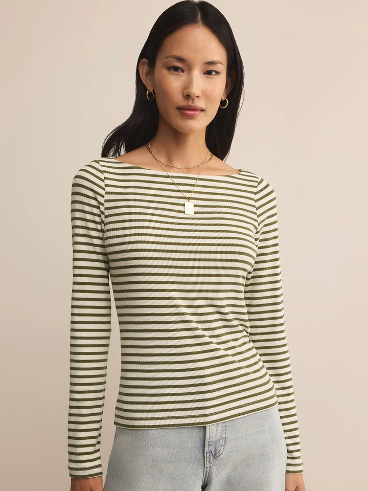 Pristine Rib Striped Tee