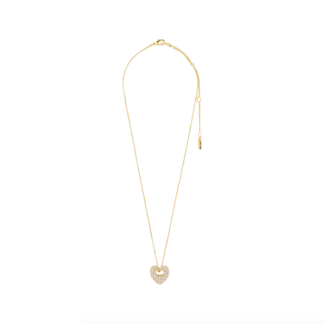 Dune Recycled Crystal Heart Necklace