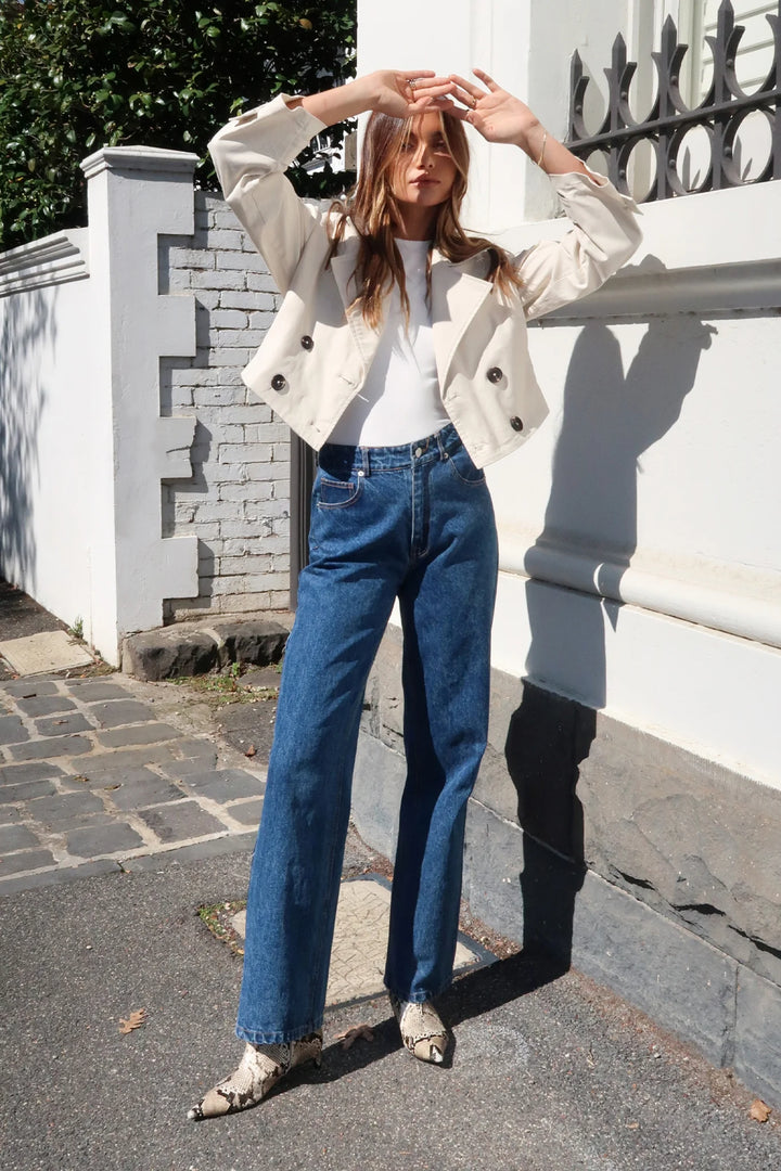 Eva Cropped Trench