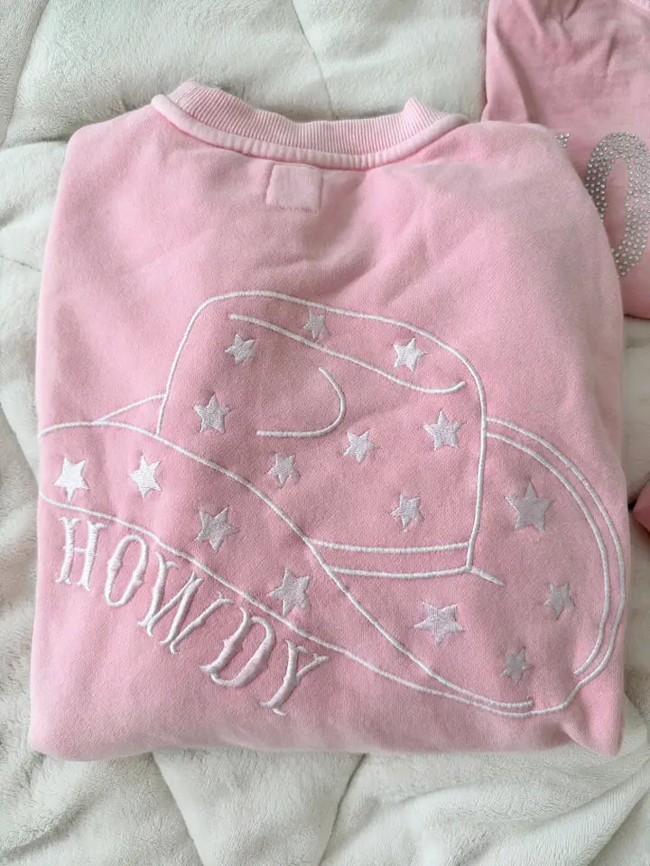 Howdy Cowgirl Embroidered Crewneck