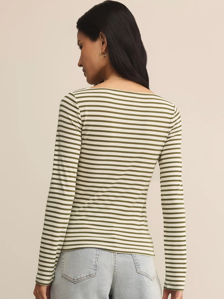Pristine Rib Striped Tee