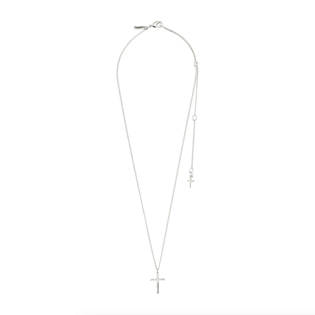 Daisy Recycled Cross Pendant Necklace