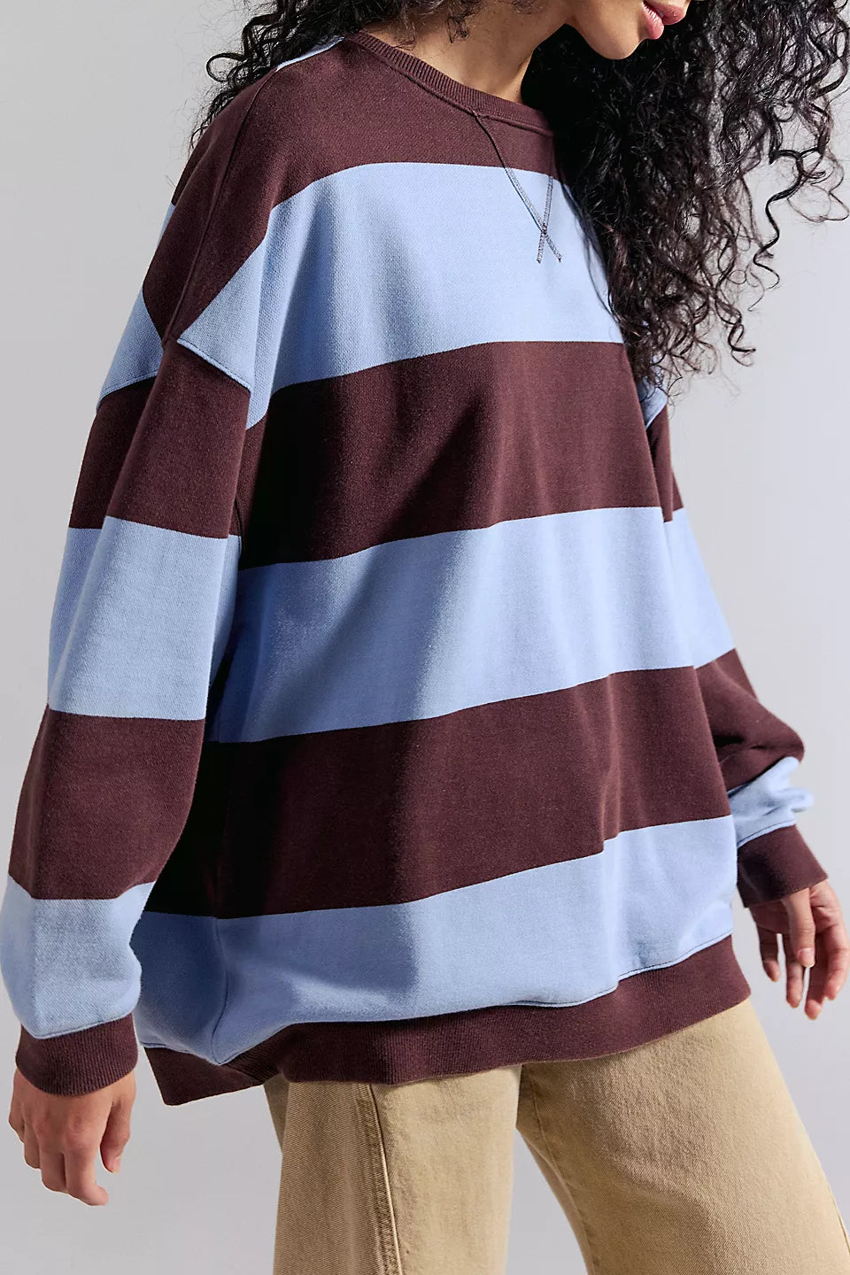 Classic Striped Oversized Crewneck
