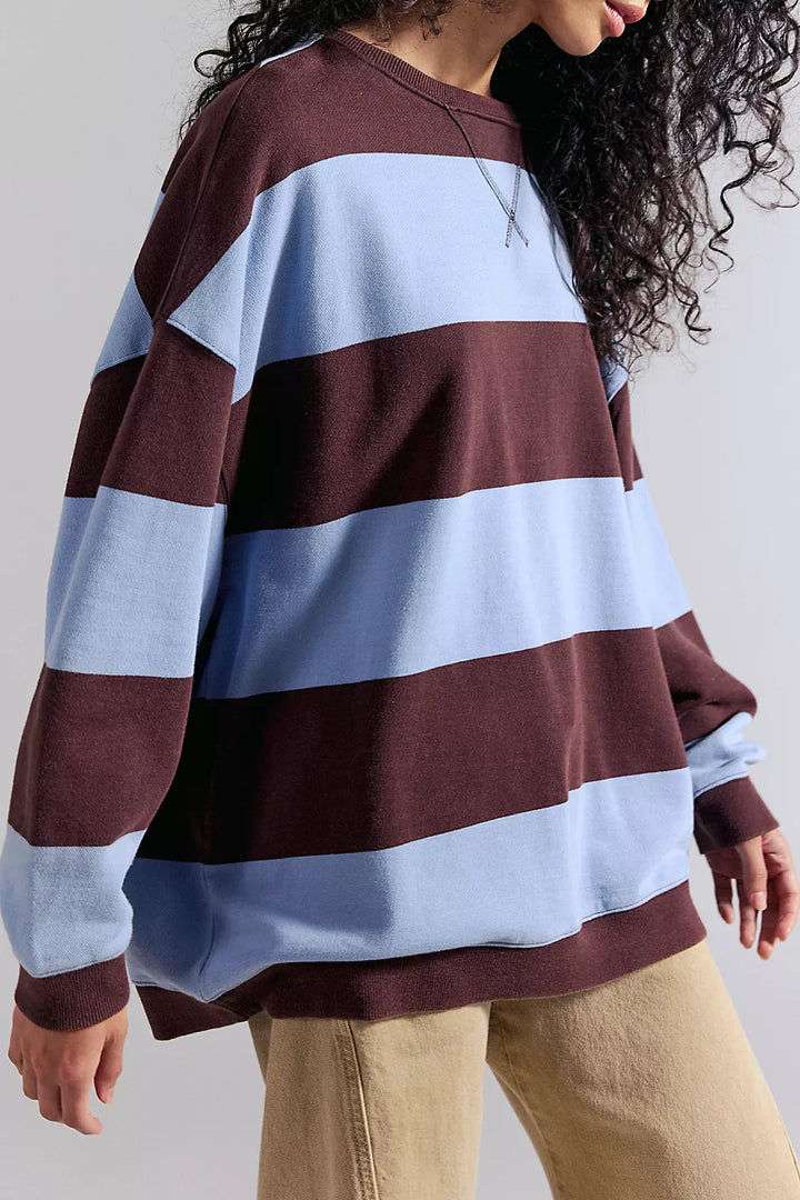 Classic Striped Oversized Crewneck