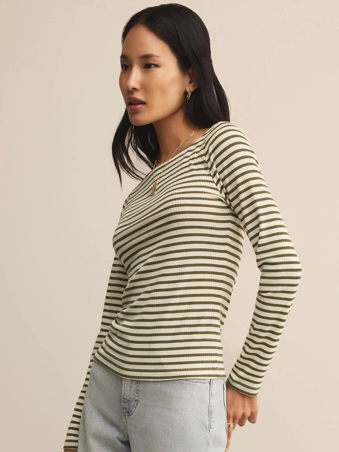Pristine Rib Striped Tee