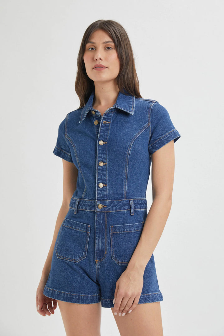 Sailor Denim Romper