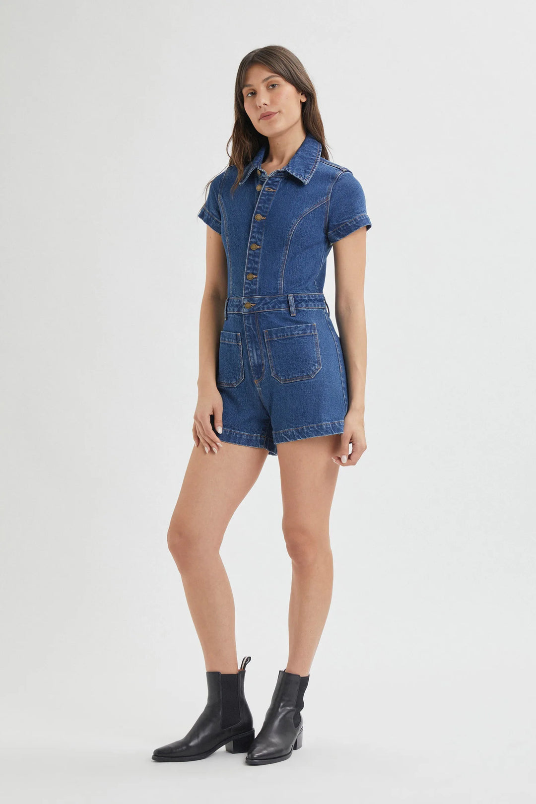 Sailor Denim Romper