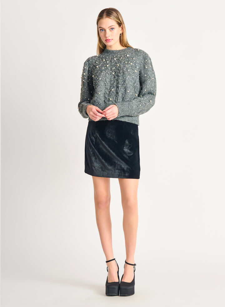 Vienna Velvet Mini Skirt