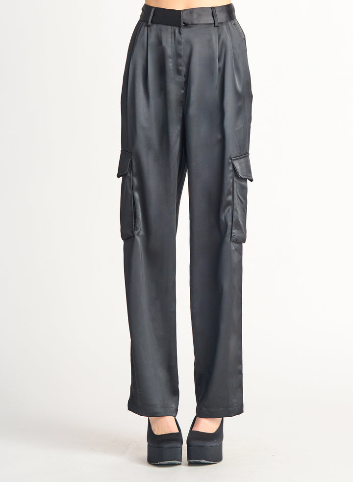 Luna Satin Cargo pant