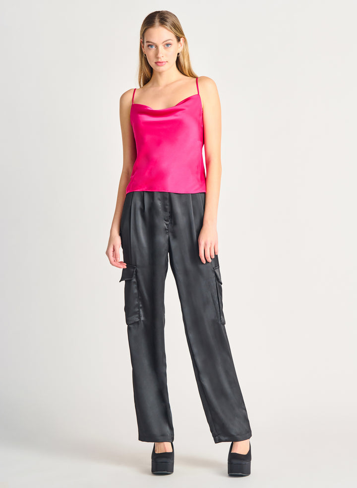 Luna Satin Cargo pant