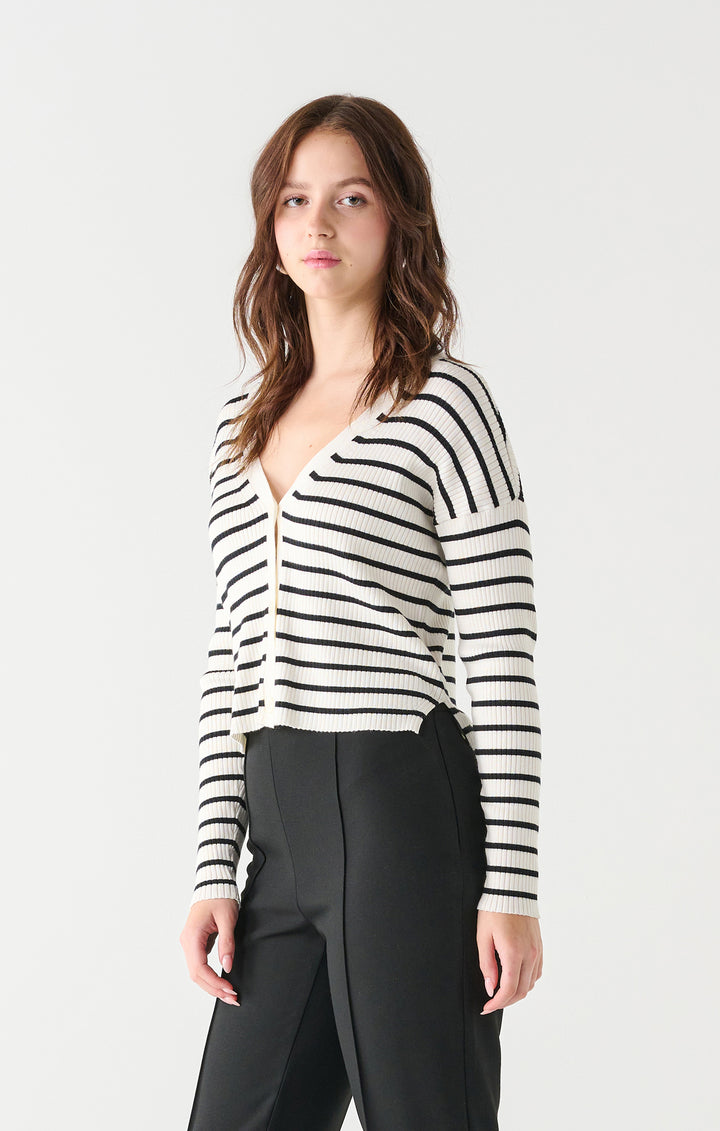 Kourtney Ribbed Stripe Cardigan