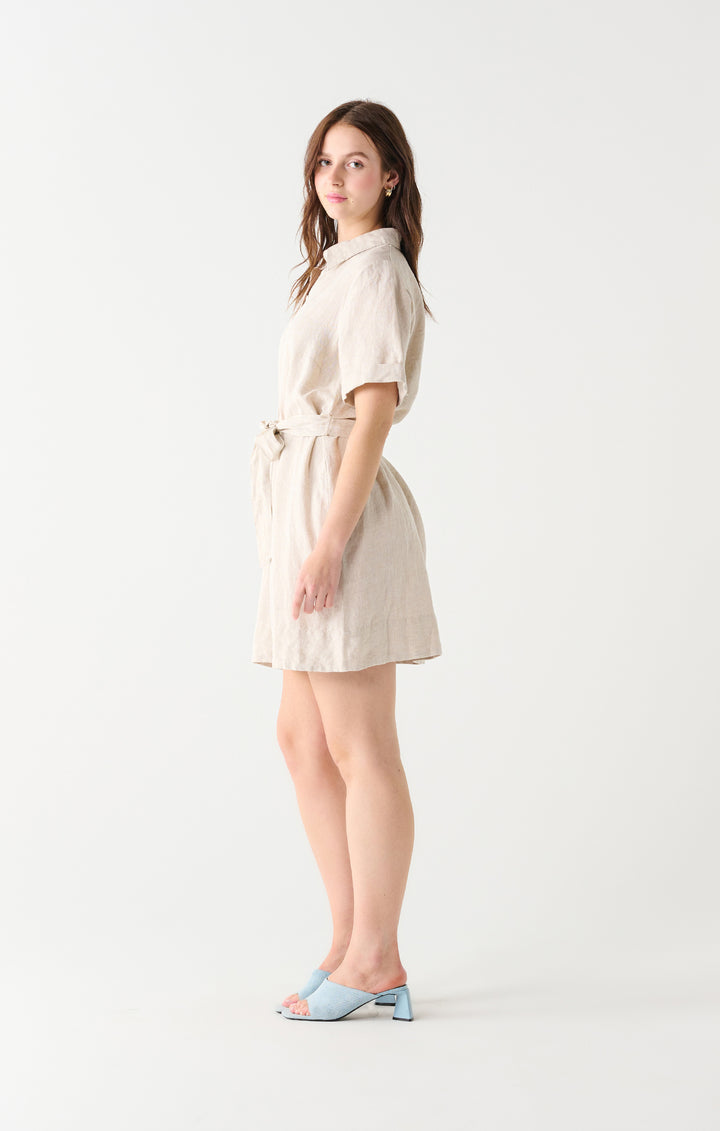 Amie Belted Mini Shirt Dress