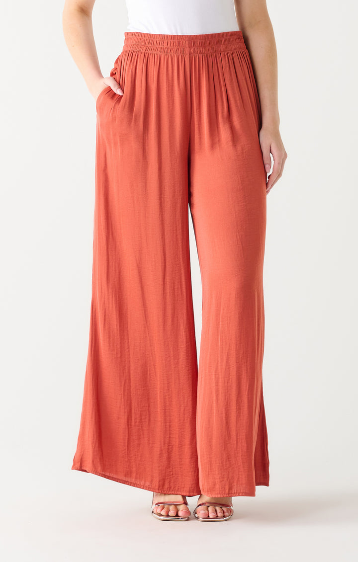 Julie Wide Leg Satin Pant