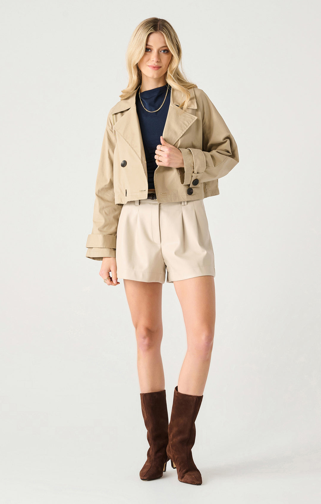 Blair Cropped Trench Coat