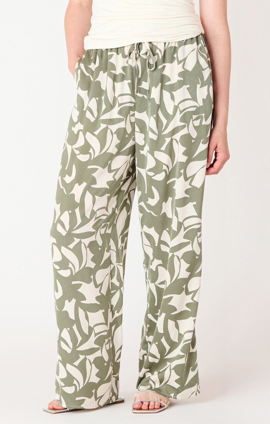 Georgette Floral Satin Pant