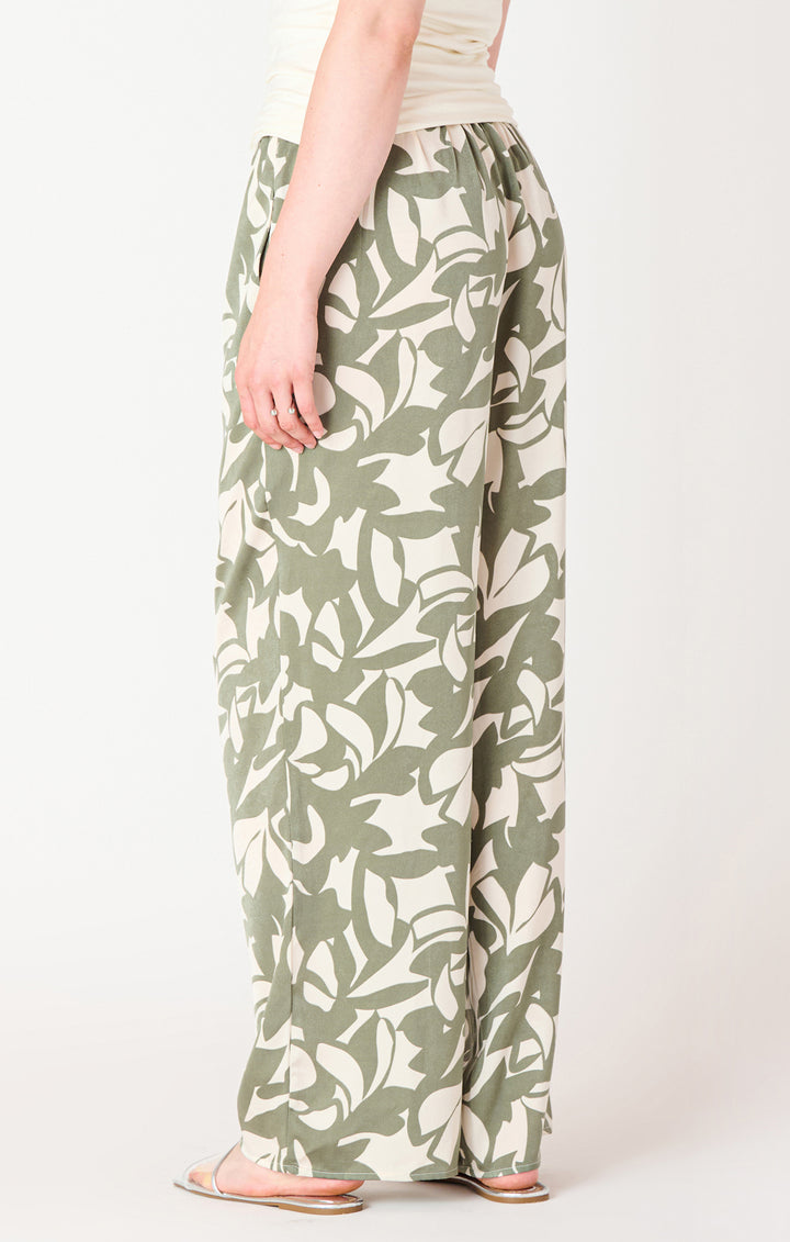 Georgette Floral Satin Pant