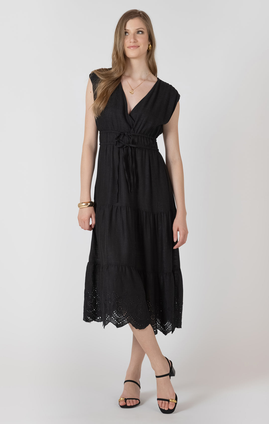 black tape dress Tamika Off Shoulder High Slit Bandage Square neckline Black Tape Shirt Collar Dress