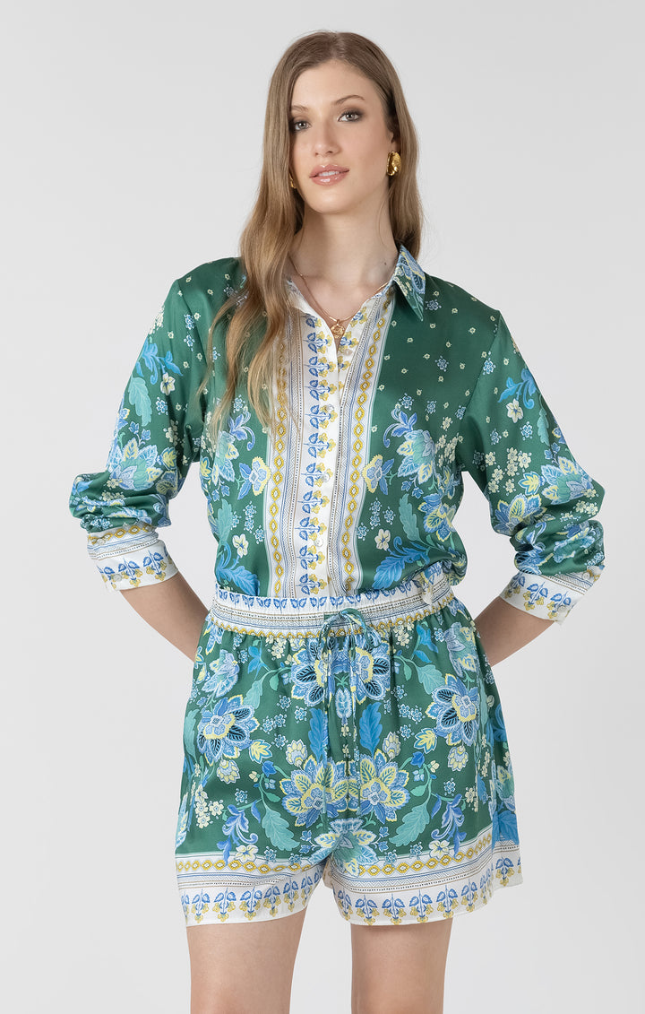 Lucy Satin Button Up Blouse