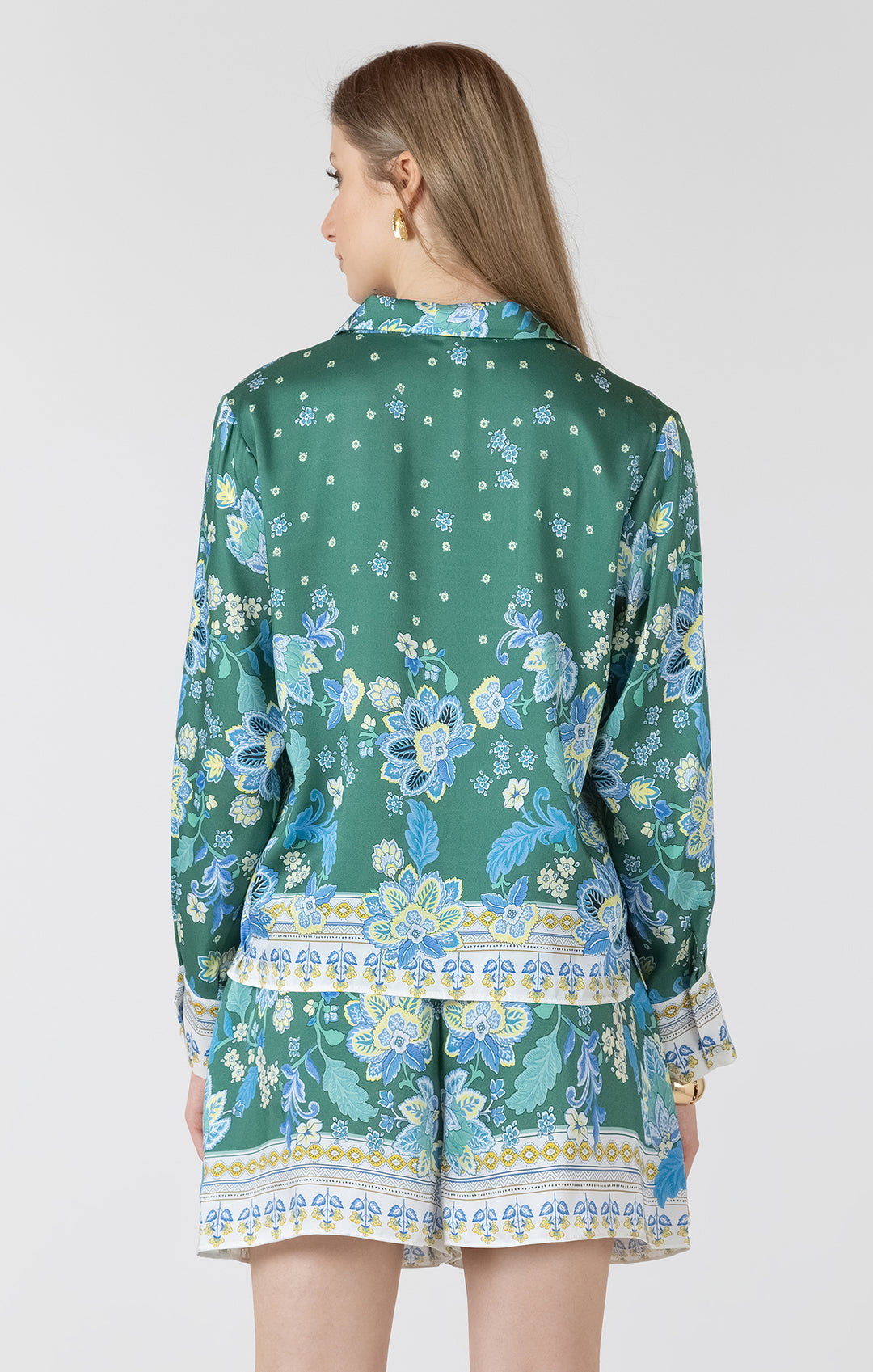 Lucy Satin Button Up Blouse