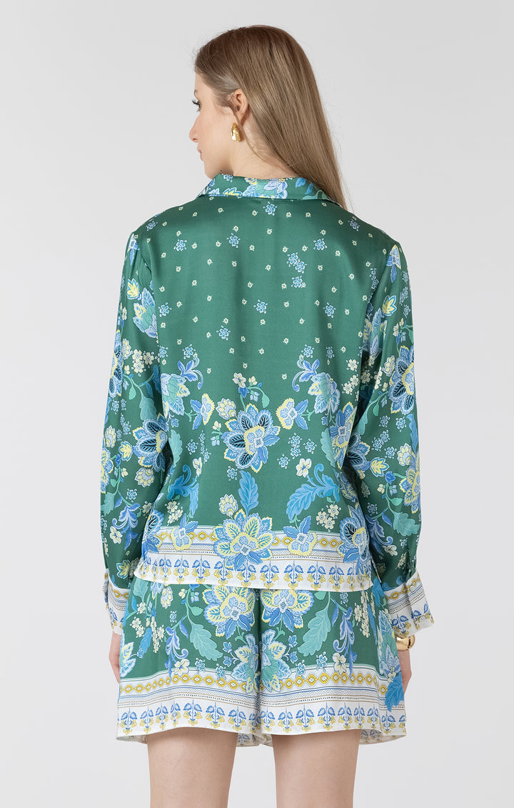 Lucy Satin Button Up Blouse