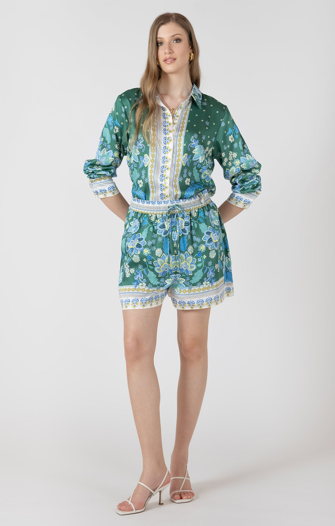 Lucy Satin Button Up Blouse