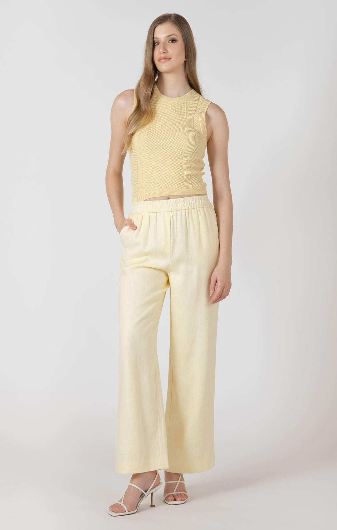 Scalloped Pointelle Sweater Top