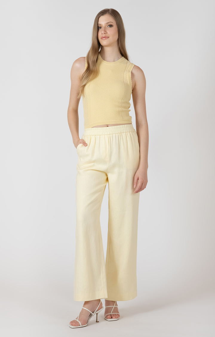 Scalloped Pointelle Sweater Top