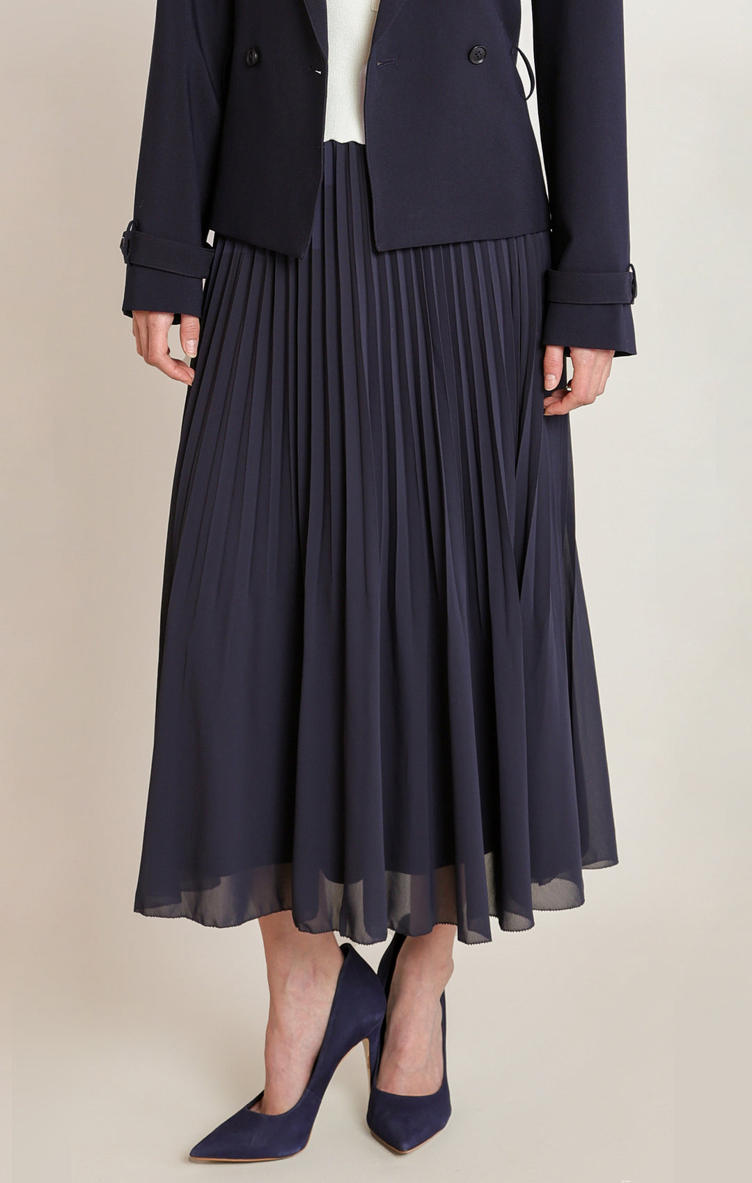 Pleated Midi Skirt