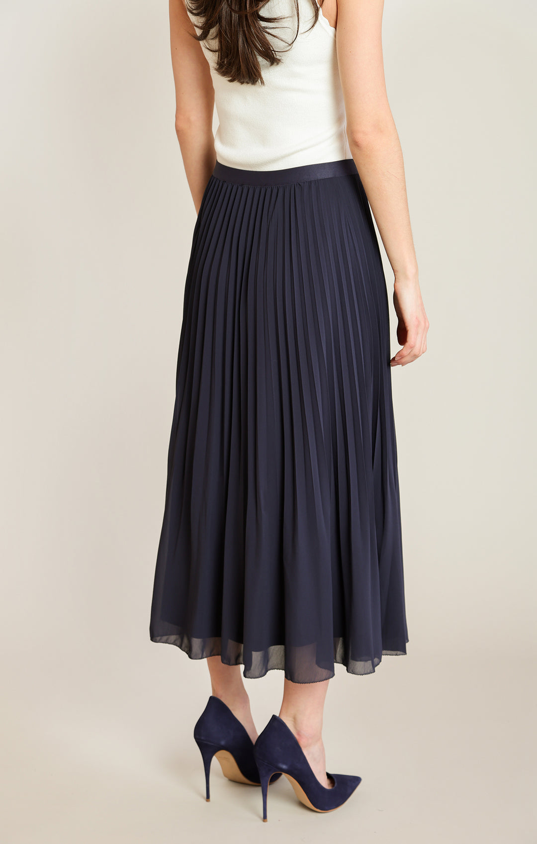 Pleated Midi Skirt