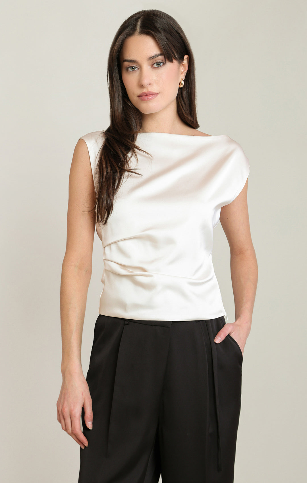 Satin Drape Top