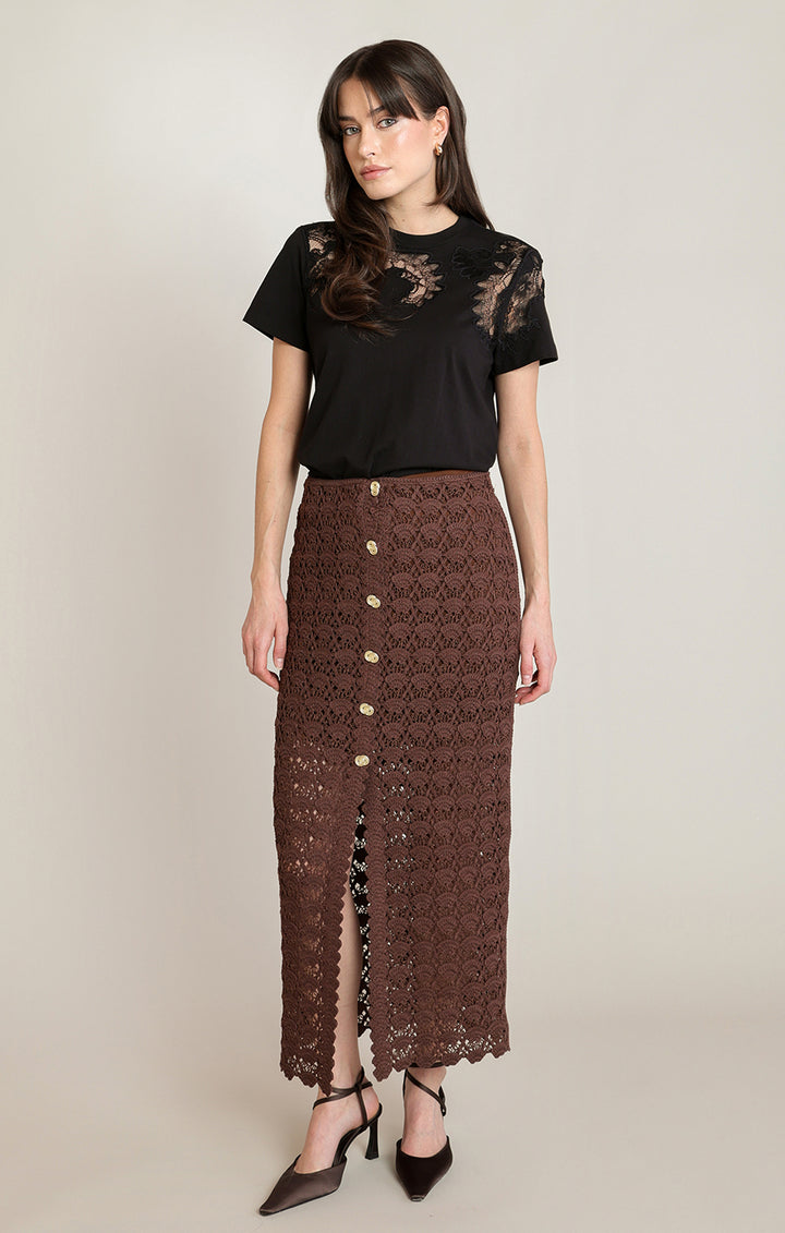 Lace Embroidered Tee