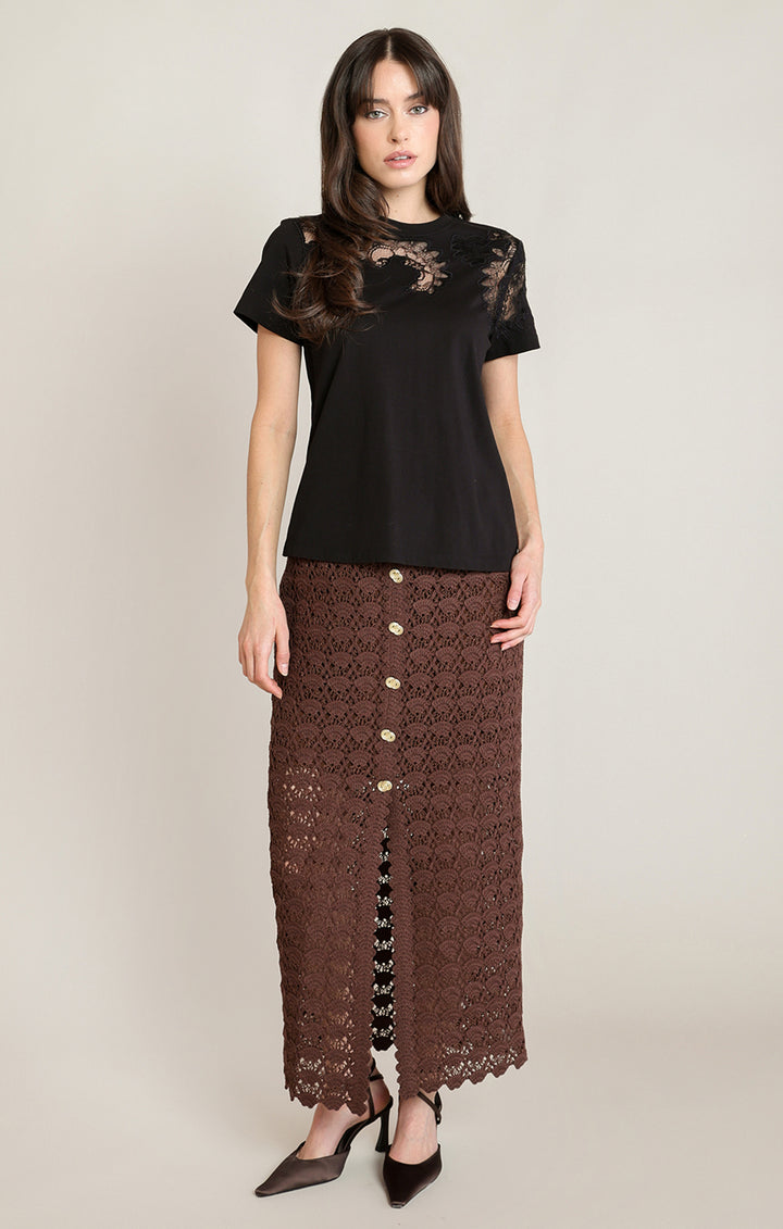 Lace Embroidered Tee