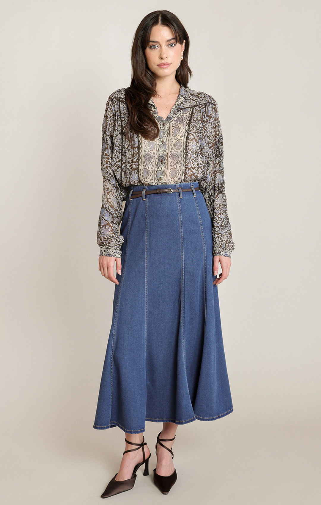 Denim Maxi Skirt