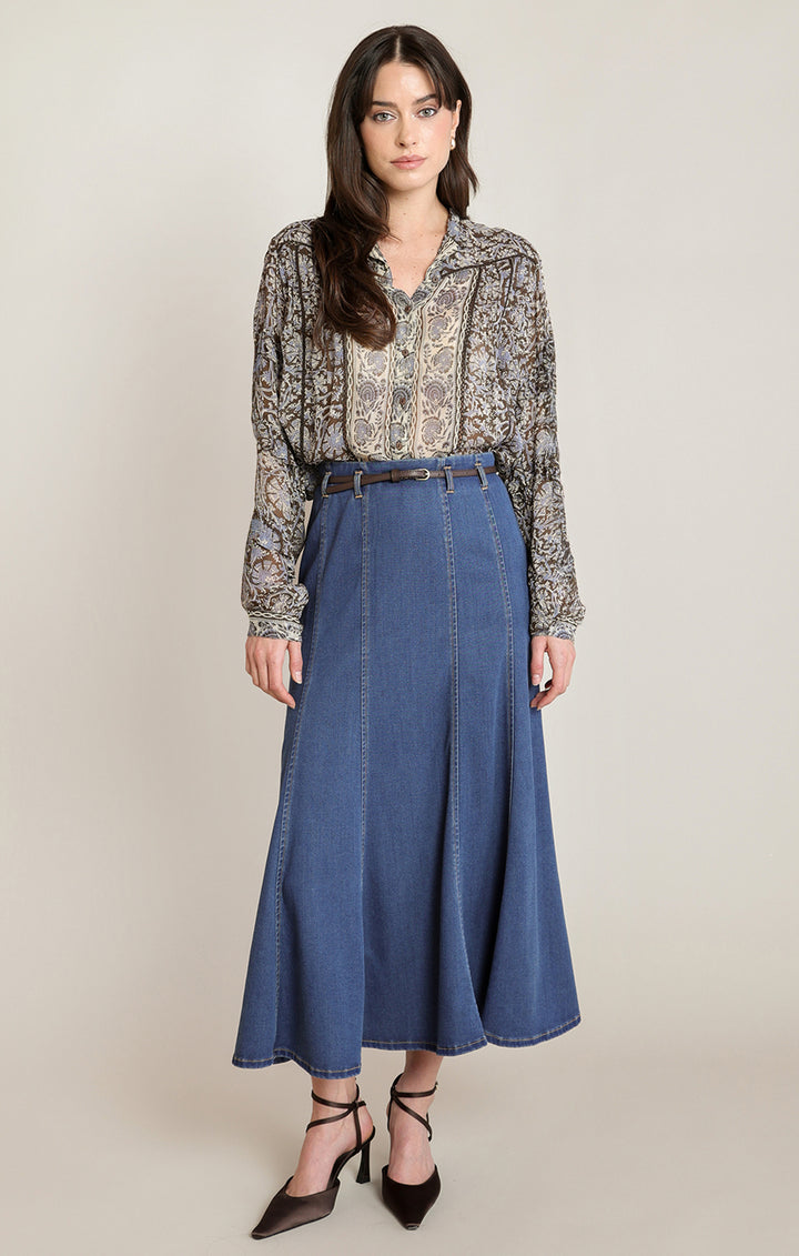 Denim Maxi Skirt