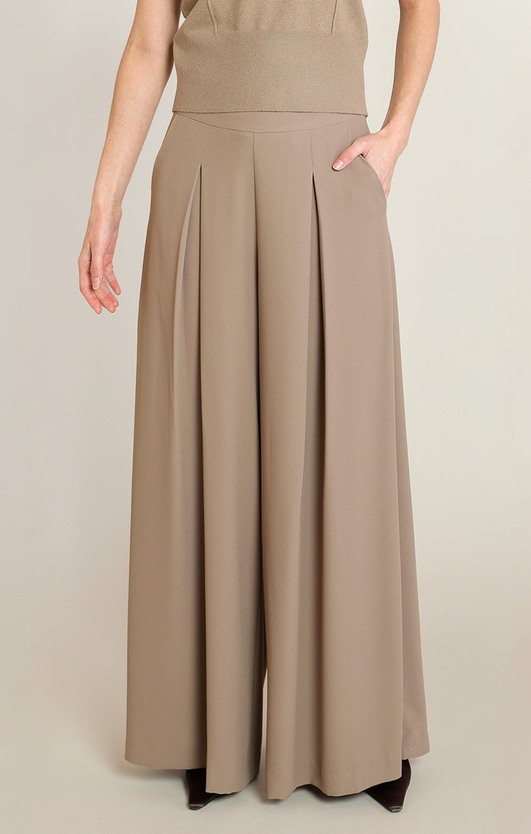 High Waist Pleat Pant