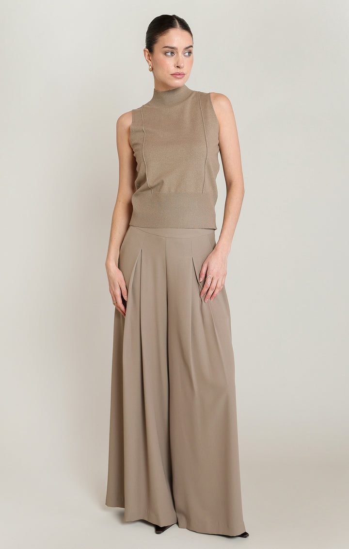 High Waist Pleat Pant