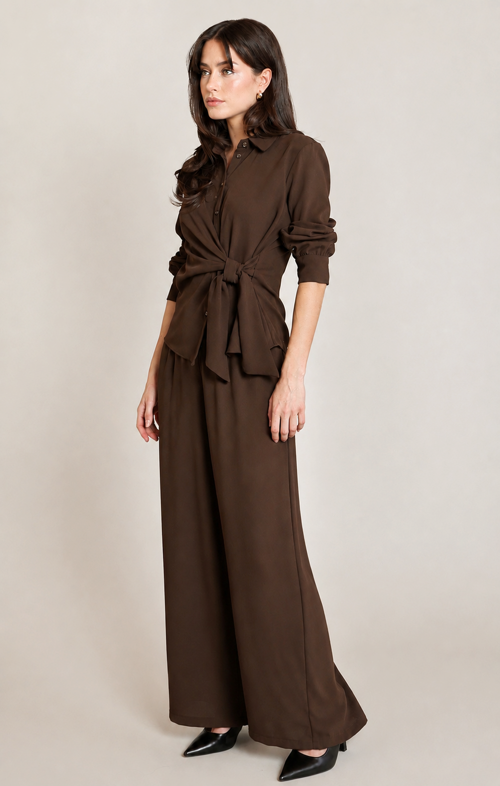 Knotted Button Down Blouse