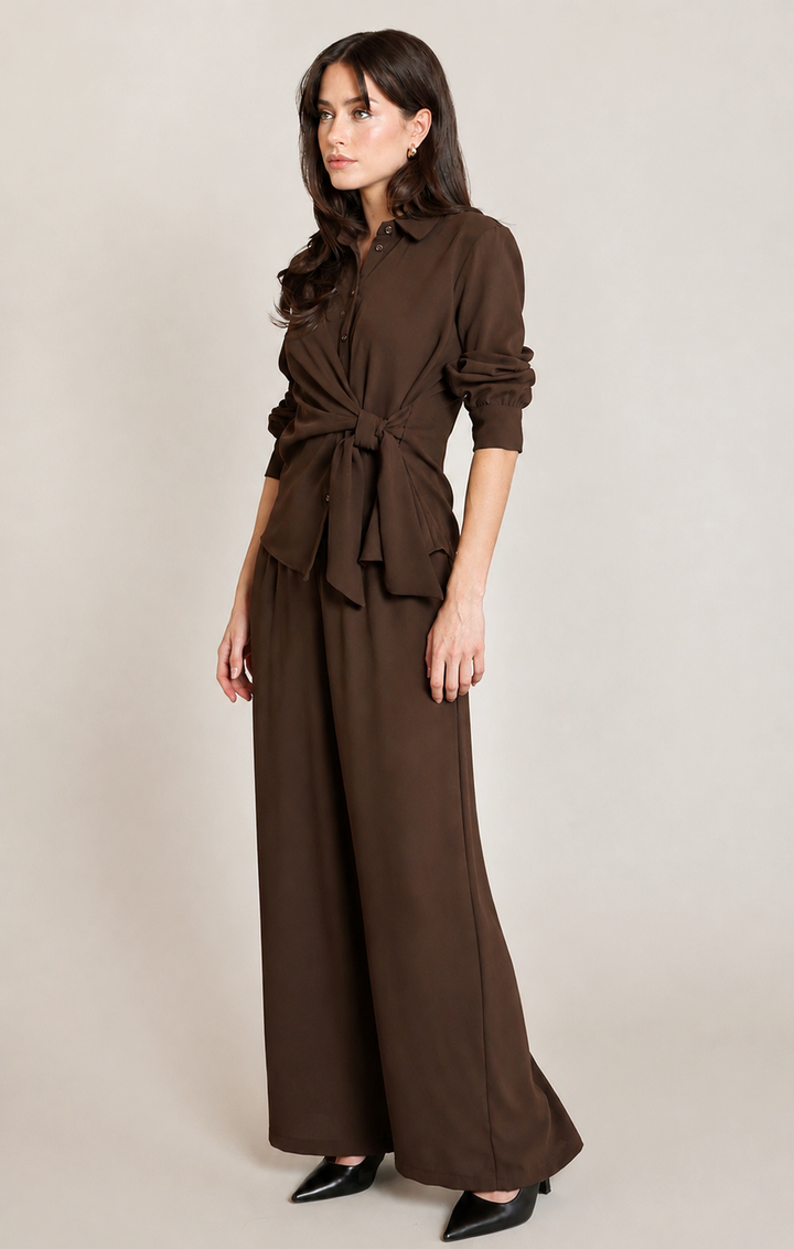 Knotted Button Down Blouse