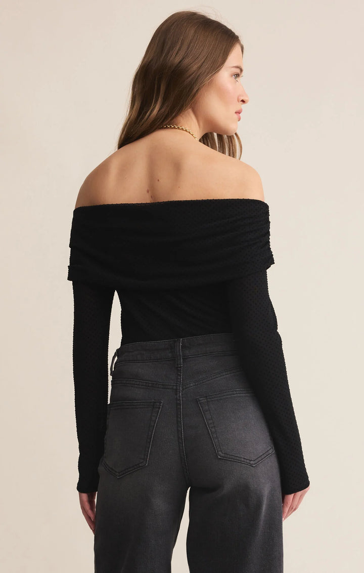 Whimsy Off The Shoulder Mesh Top