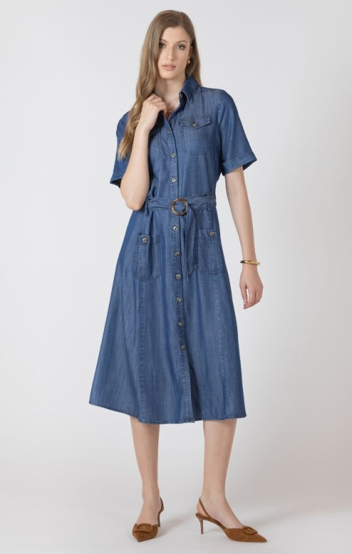 Franca Denim Midi Dress