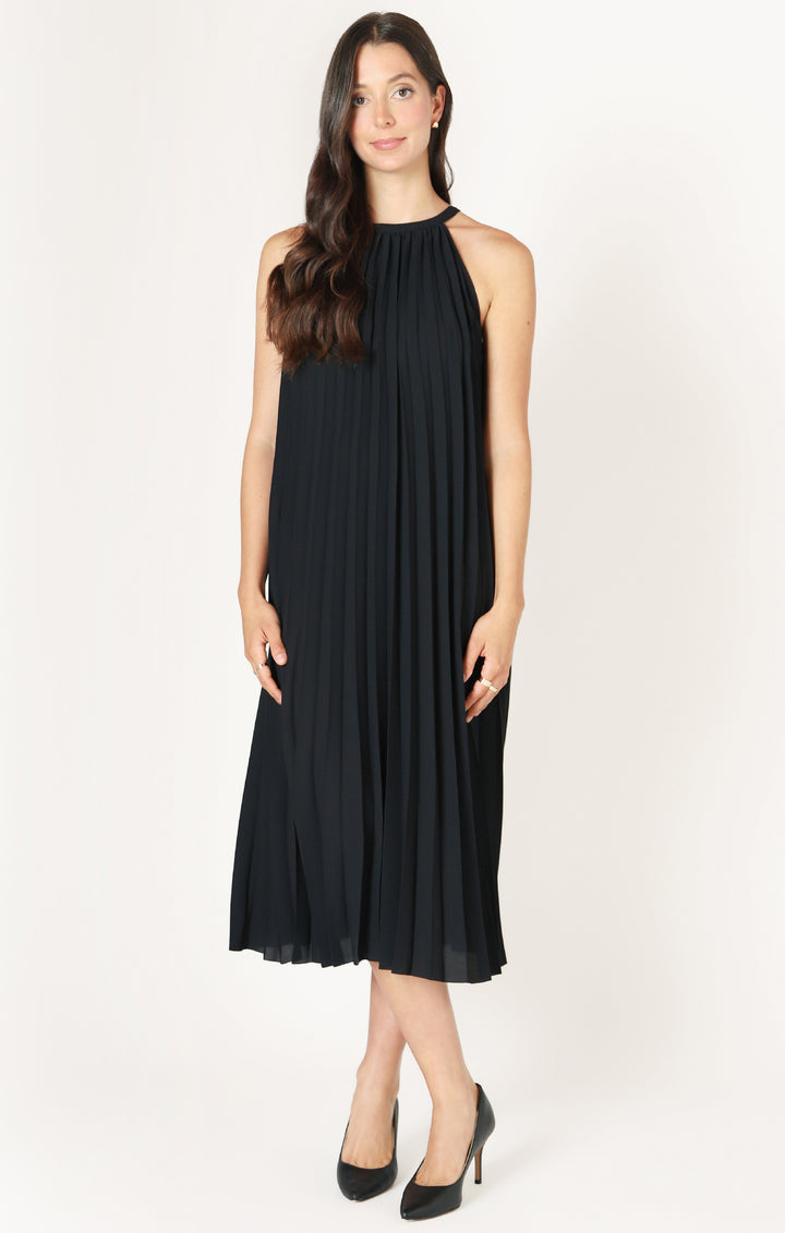 Dierdre Pleated Halter Dress