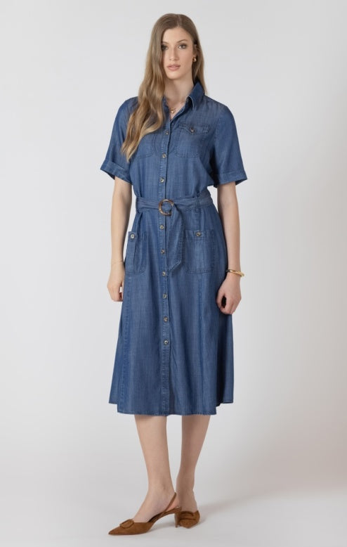 Franca Denim Midi Dress