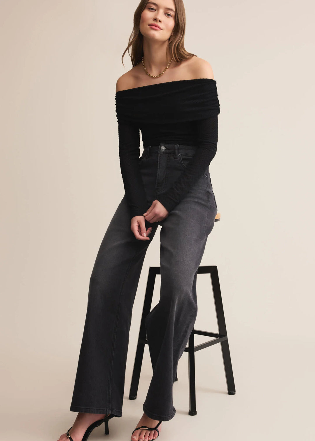 Whimsy Off The Shoulder Mesh Top