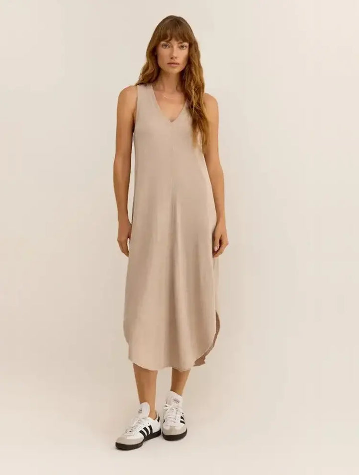 Reverie Slub Midi Dress